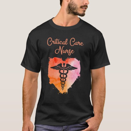 Critical Care Nurse  Nurses Graduation Caduceus Tシャツ (正面)
