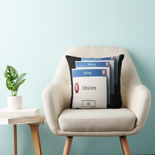 Critical Error — Retro Windows Warning Boxes Graph クッション (椅子)