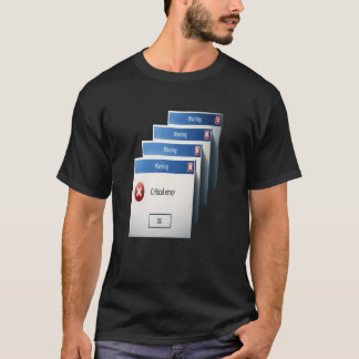 Critical Error — Retro Windows Warning Boxes Graph Tシャツ