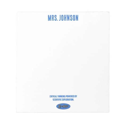 Critical Thinking Powered By Science Exploration ノートパッド (正面)
