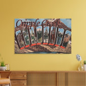 Critpple Creek, Colorado - Large Letter Scenes キャンバスプリント (インサイチュ (リビング))