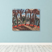Critpple Creek, Colorado - Large Letter Scenes キャンバスプリント (インサイチュ (ウッドフロア))