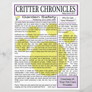 Critter Croniclesニュースレター – 2011年5月/6月 チラシ