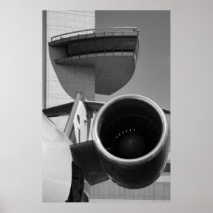 CRJ JFKタワーB&W ポスター