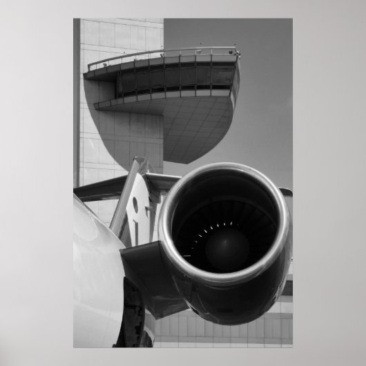 CRJ JFKタワーB&W ポスター (正面)