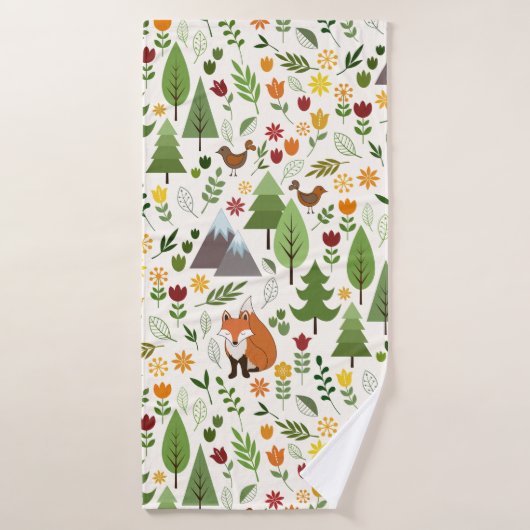 Crm大きいPtnのスカンジナビアのスタイルのイラストレーション バスタオル (バスタオル)