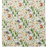 Crm Rpt Ptnのスカンジナビアのスタイルのイラストレーション シャワーカーテン (正面)