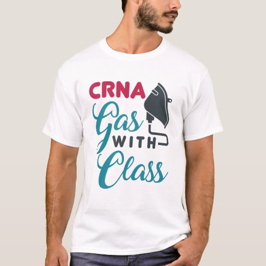 CRNAガスのクラスおもしろい評価 Tシャツ (正面)