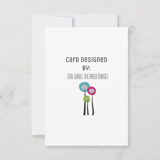 CRNAナース麻酔医おめでとう サンキューカード (裏面)