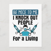 CRNAナース麻酔科医がノックアウト ポストカード (正面)