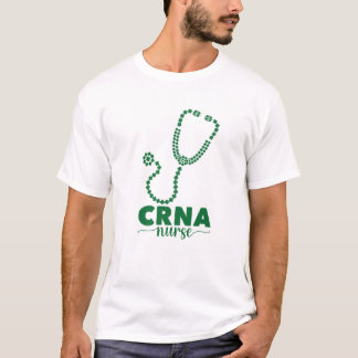 CRNAナース4リーフクローバーステソスコープStパトリック Tシャツ