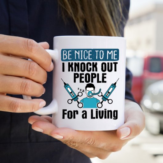 CRNAノックアウトピープルナース麻酔科医 ツートーンマグカップ