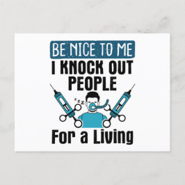 CRNAノックアウトピープルナース麻酔科医 ポストカード