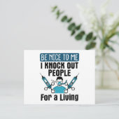 CRNAノックアウトピープルナース麻酔科医 ポストカード (スタンド正面)