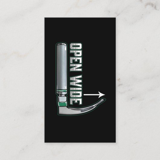 CRNA喉頭鏡麻酔専門医の挿管 名刺 (正面)