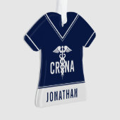 CRNA認定カスタム登録ナース麻酔科医 オーナメント (正面)