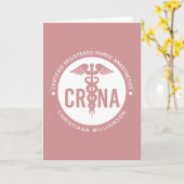 CRNA認定カスタム登録ナース麻酔科医 カード (黄色い花)