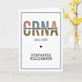 CRNA認定カスタム登録ナース麻酔科医 カード (黄色い花)