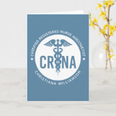 CRNA認定カスタム登録ナース麻酔科医 カード (黄色い花)