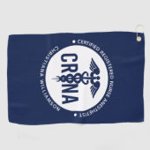 CRNA認定カスタム登録ナース麻酔科医 ゴルフタオル (横)