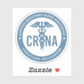 CRNA認定カスタム登録ナース麻酔科医 シール (シート)