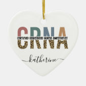 CRNA認定カスタム登録ナース麻酔科医 セラミックオーナメント (正面)