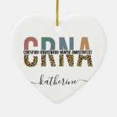 CRNA認定カスタム登録ナース麻酔科医 セラミックオーナメント (裏面)