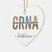 CRNA認定カスタム登録ナース麻酔科医 セラミックオーナメント (左)