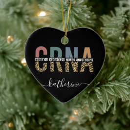 CRNA認定カスタム登録ナース麻酔科医 セラミックオーナメント