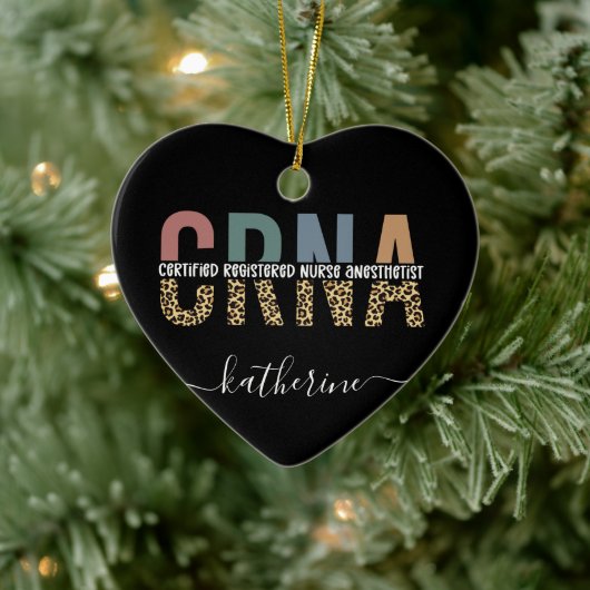CRNA認定カスタム登録ナース麻酔科医 セラミックオーナメント (ツリー)