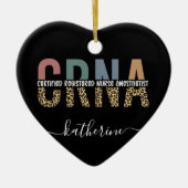 CRNA認定カスタム登録ナース麻酔科医 セラミックオーナメント (正面)