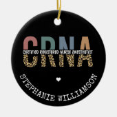 CRNA認定カスタム登録ナース麻酔科医 セラミックオーナメント (正面)