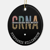 CRNA認定カスタム登録ナース麻酔科医 セラミックオーナメント (左)