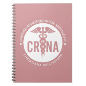 CRNA認定カスタム登録ナース麻酔科医 ノートブック (正面)