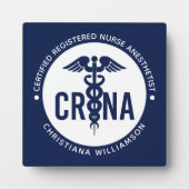 CRNA認定カスタム登録ナース麻酔科医 フォトプラーク (正面)