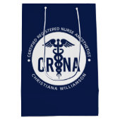 CRNA認定カスタム登録ナース麻酔科医 ミディアムペーパーバッグ (裏面)