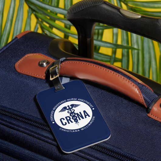 CRNA認定カスタム登録ナース麻酔科医 ラゲッジタグ (正面インサイチュ1)