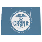 CRNA認定カスタム登録ナース麻酔科医 ラージペーパーバッグ (正面)