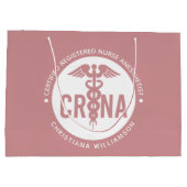 CRNA認定カスタム登録ナース麻酔科医 ラージペーパーバッグ (裏面)