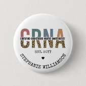 CRNA認定カスタム登録ナース麻酔科医 缶バッジ (正面)