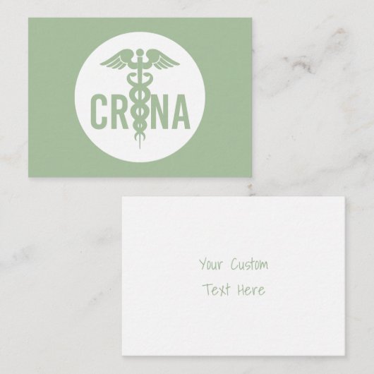 CRNA認定登録ナース麻酔科カスタム ノートカード (正面/裏面)