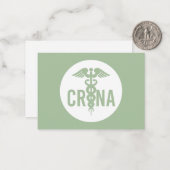 CRNA認定登録ナース麻酔科カスタム ノートカード (正面/裏面インサイチュ)