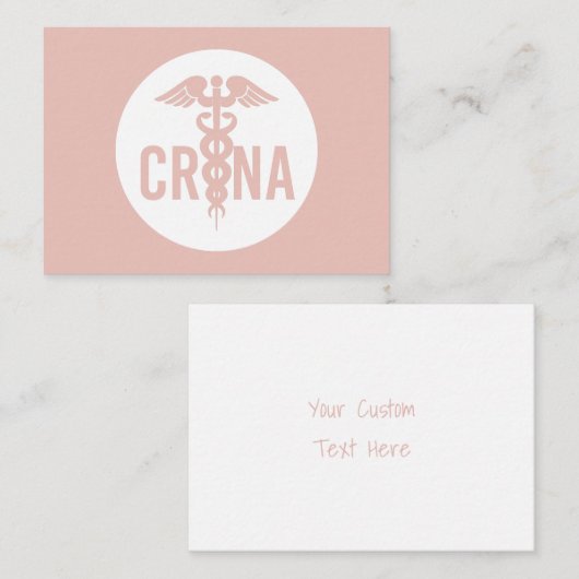 CRNA認定登録ナース麻酔科カスタム ノートカード (正面/裏面)