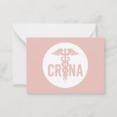 CRNA認定登録ナース麻酔科カスタム ノートカード (正面)