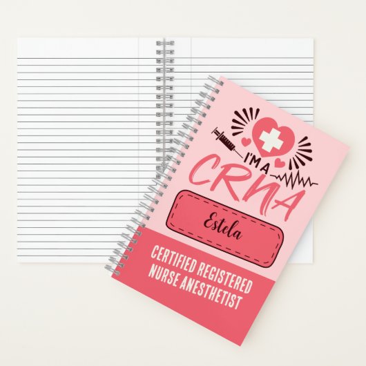 CRNA認定登録ナース麻酔科カスタム ノートブック (内側)