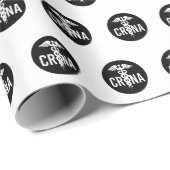 CRNA認定登録ナース麻酔科医ギフト ラッピングペーパー (ロールコーナー)