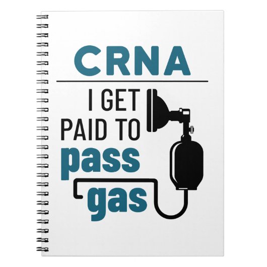 CRNA Iはガスを通過するために支払われる ノートブック (正面)