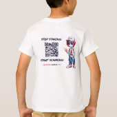 CRO@ – 白い前面と背面 Tシャツ (裏面)