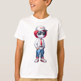 CRO@ – 白い前面と背面 Tシャツ