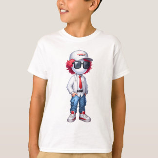 CRO@ – 白い前面と背面 Tシャツ